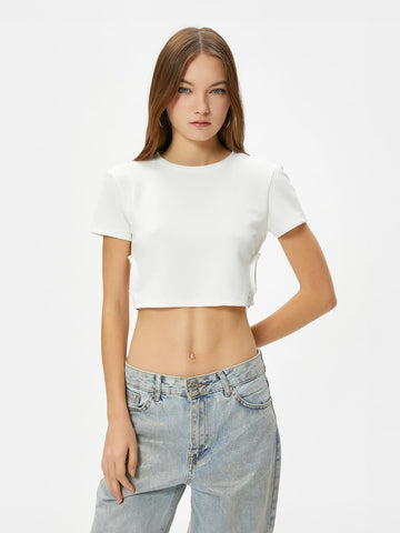 Slim Fit Basic Unpatterned T-shirt