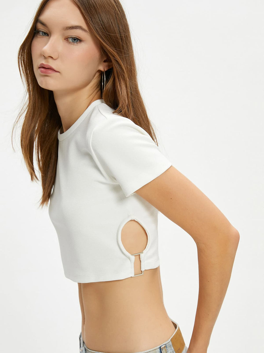 Slim Fit Basic Unpatterned T-shirt