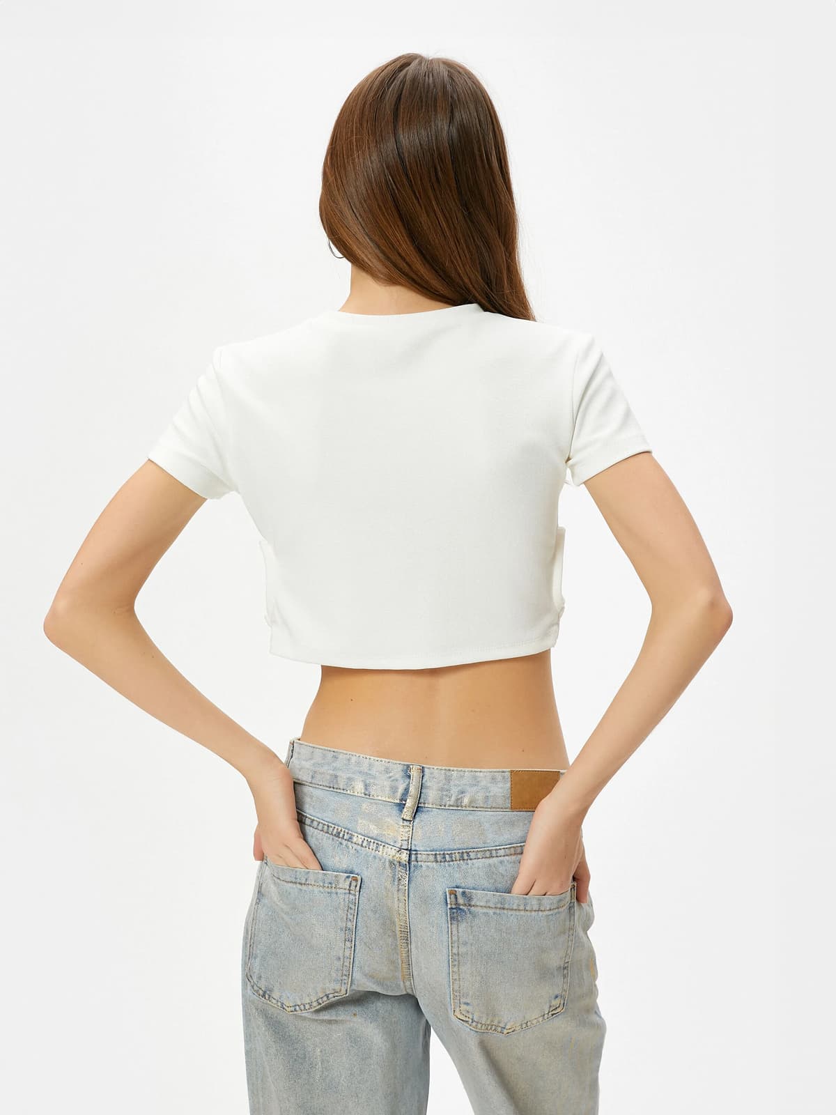 Slim Fit Basic Unpatterned T-shirt