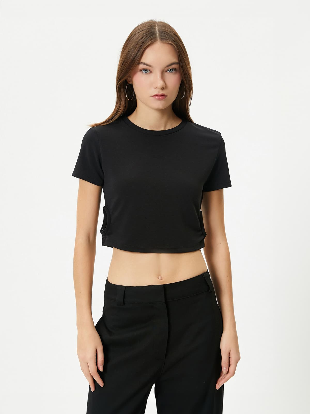 Slim Fit Basic Unpatterned T-shirt