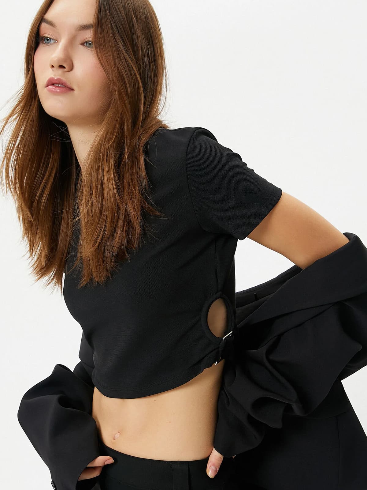 Slim Fit Basic Unpatterned T-shirt