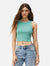 Basic Bright Green Rib Extreme Crop