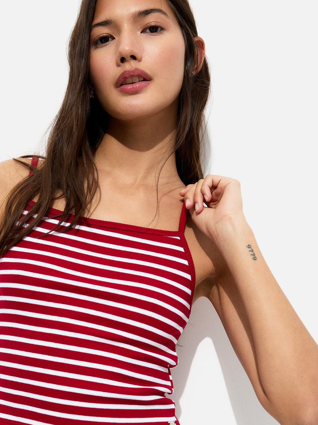 Short Striped Strappy Top