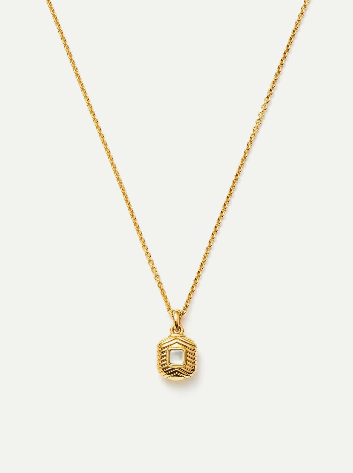 Small Square Carved Pendant