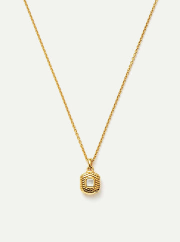 Small Square Carved Pendant