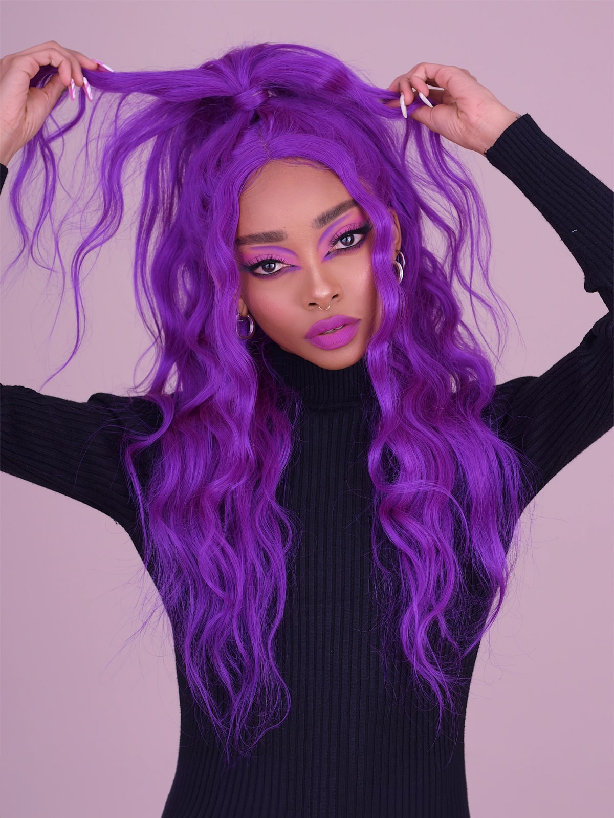 Spotlight¡ªViolet Flame Glam Wig