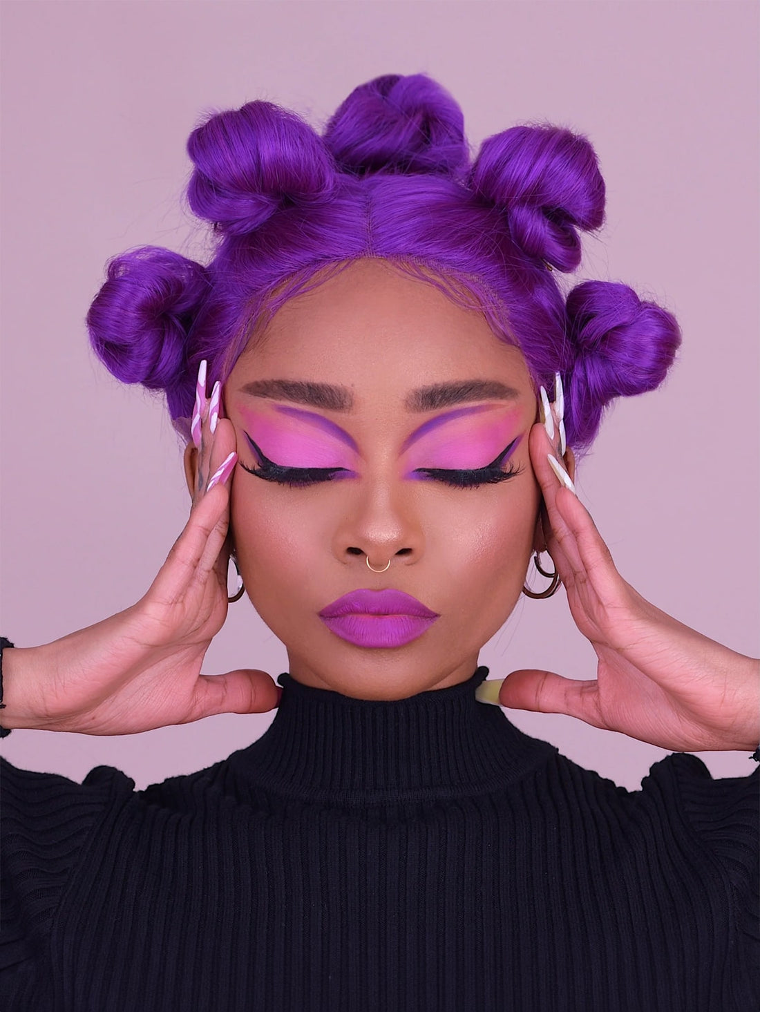 Spotlight¡ªViolet Flame Glam Wig