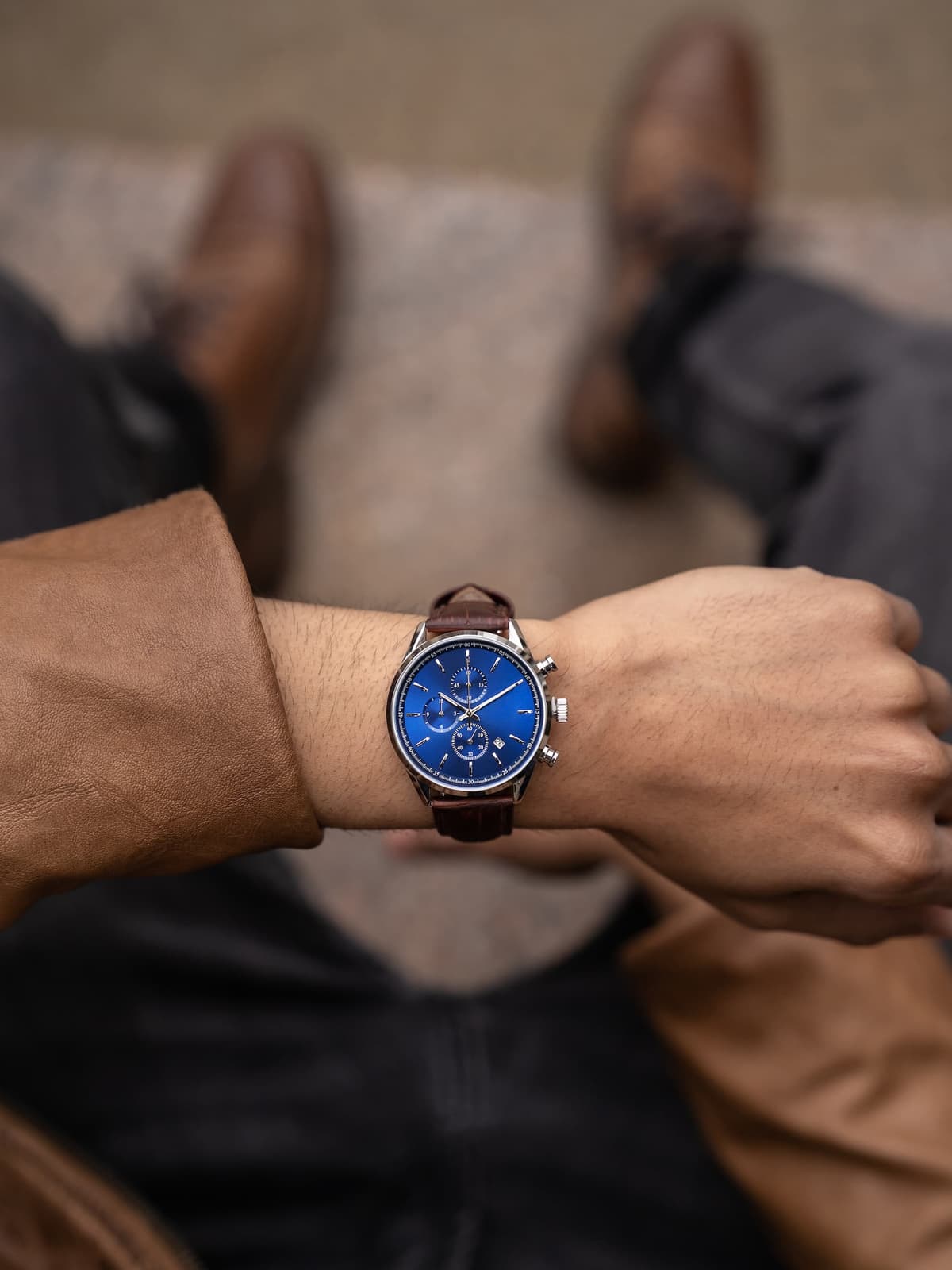 The Chrono S200 - Blue/Leather