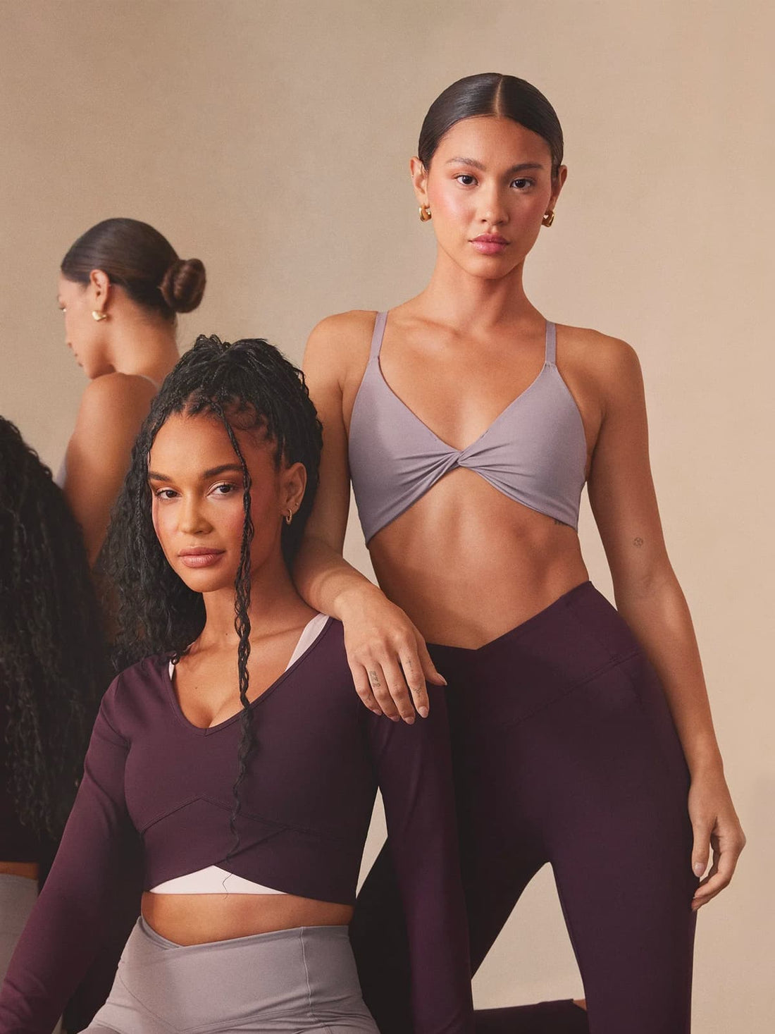 Crossover Long Sleeve Crop Top